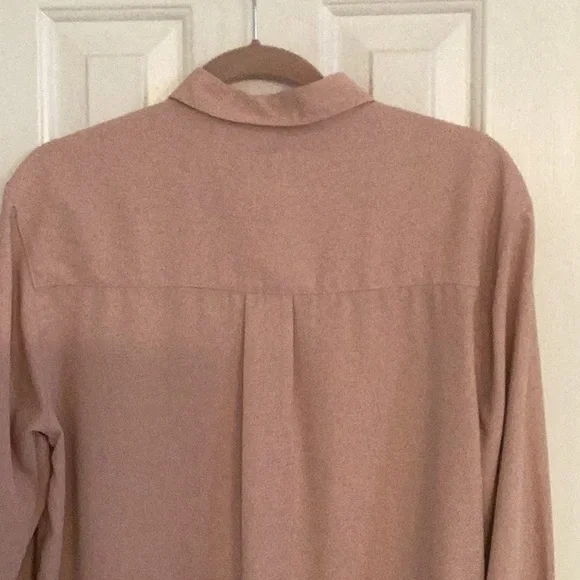 NWOT Topshop Blush Blouse w/ Chantilly Lace Front - Picture 6 of 9
